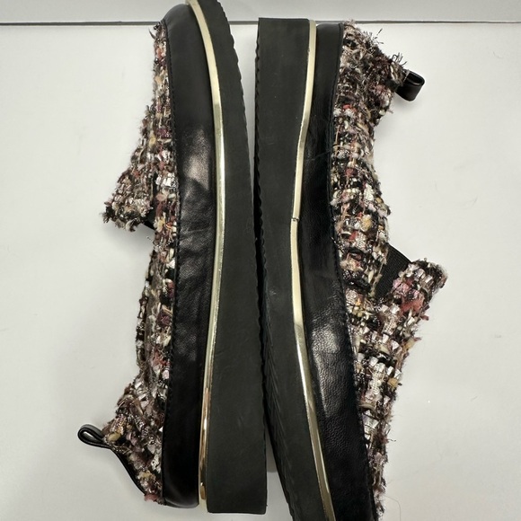 Ron White made Italy Black, Brown, Pink Women’s Tweed Loafers size 5.5 - Picture 3 of 12